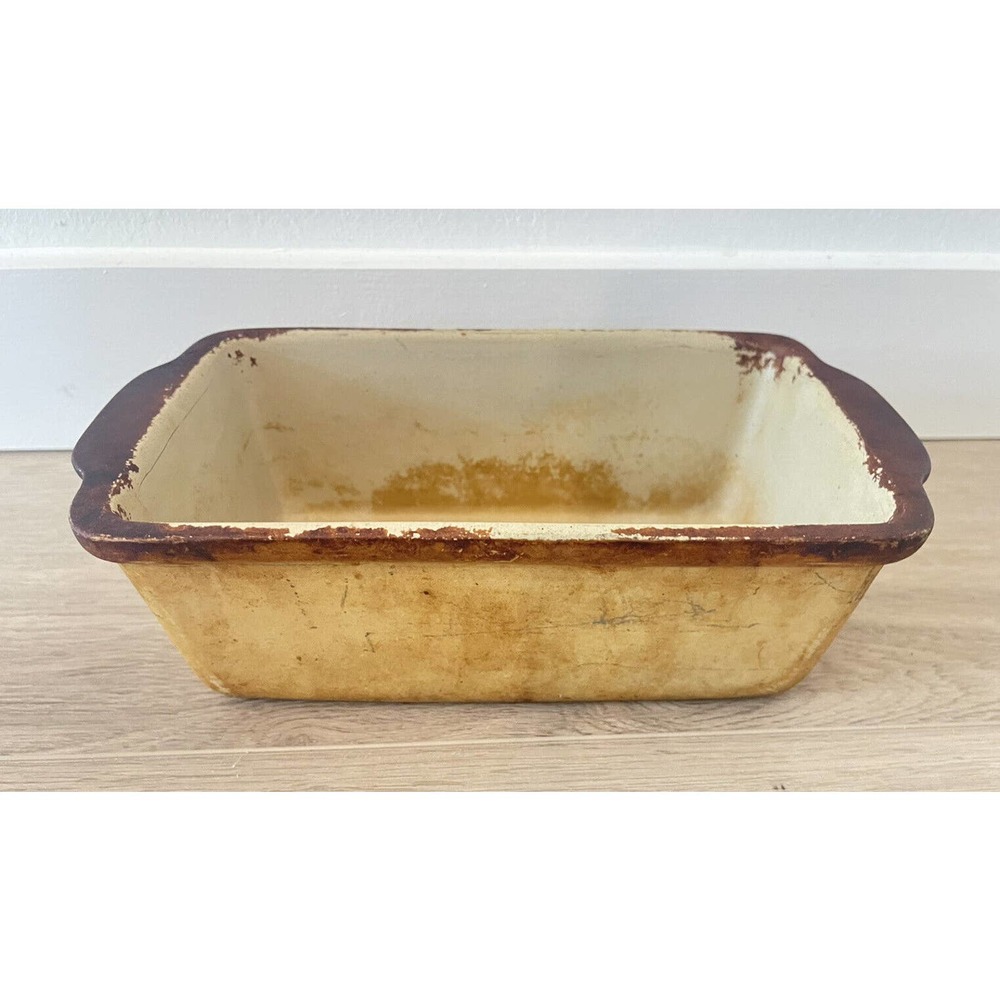 Vintage Sassafras Superstone Bread Loaf Pan Stoneware 1993